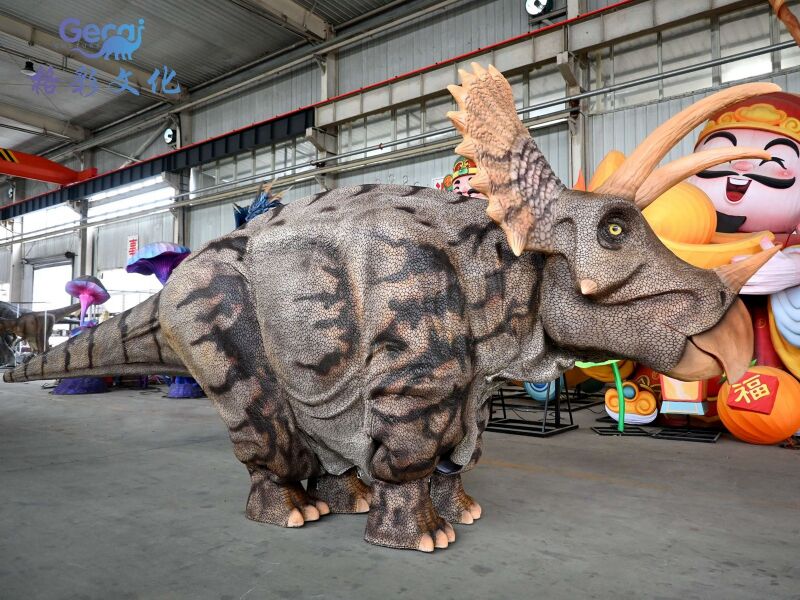 双人三角龙穿戴表演服