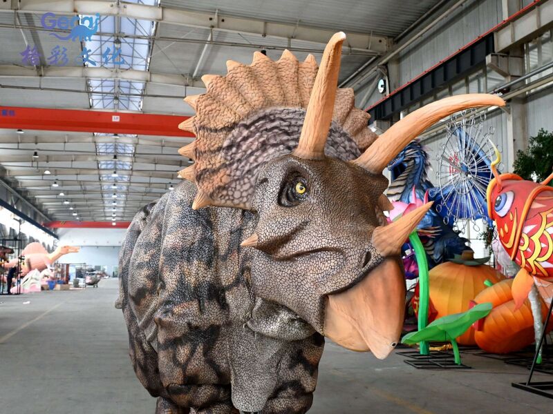 双人三角龙穿戴表演服