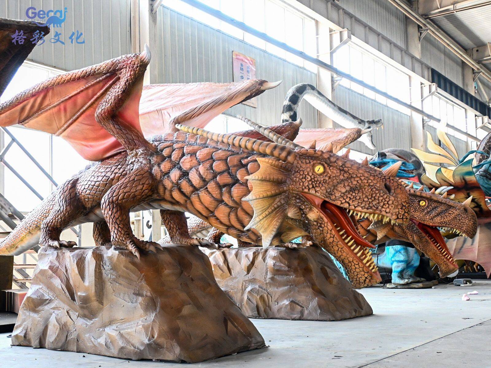 棕色西方飞龙模型