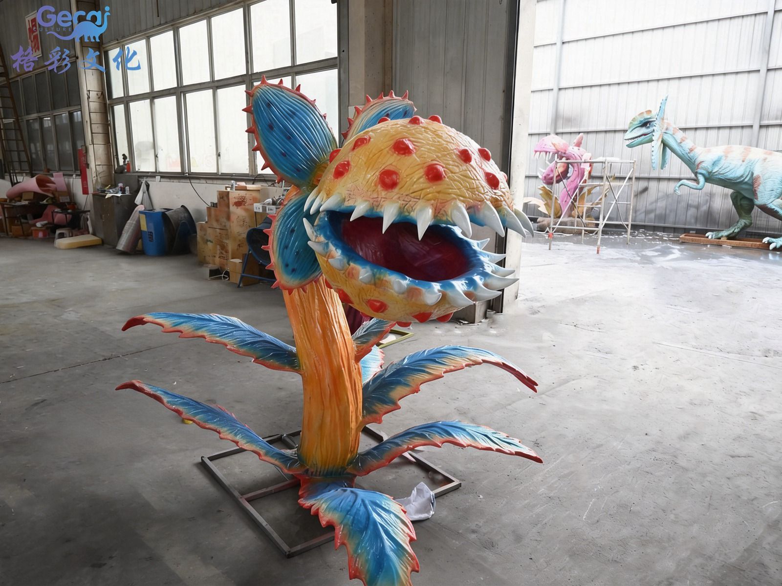 黄色食人花模型