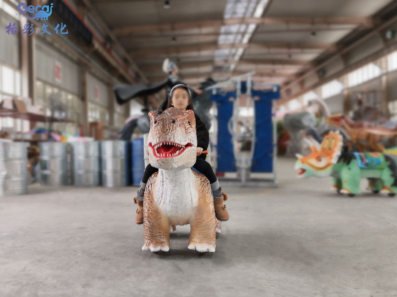 广场恐龙儿童车