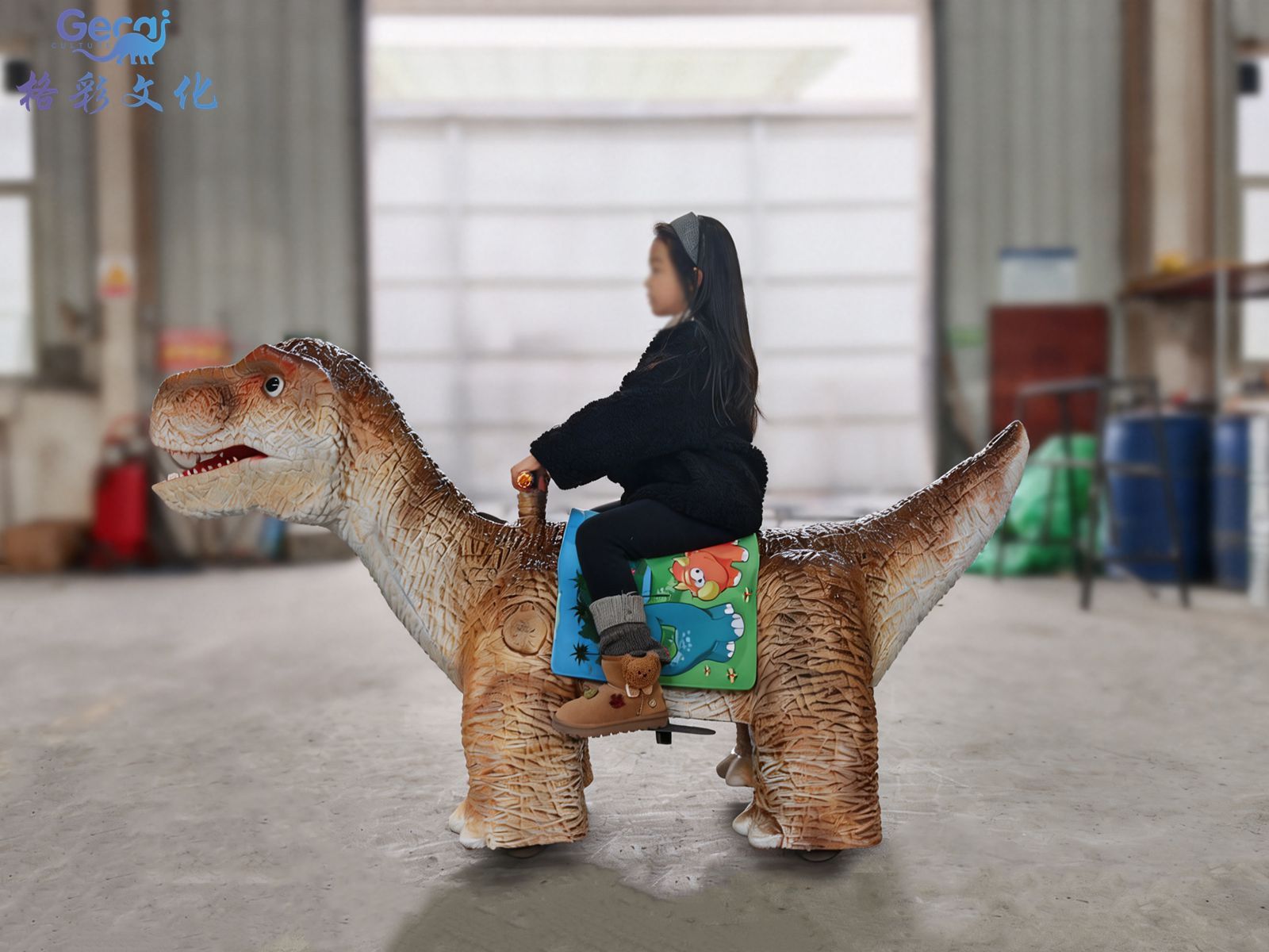 广场恐龙儿童车