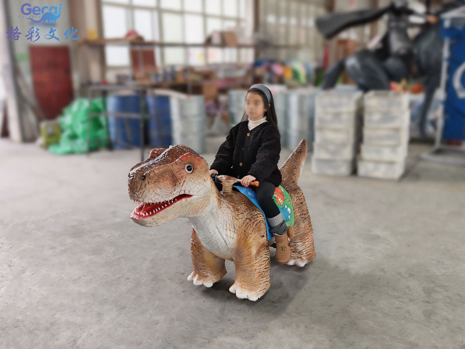 广场恐龙儿童车