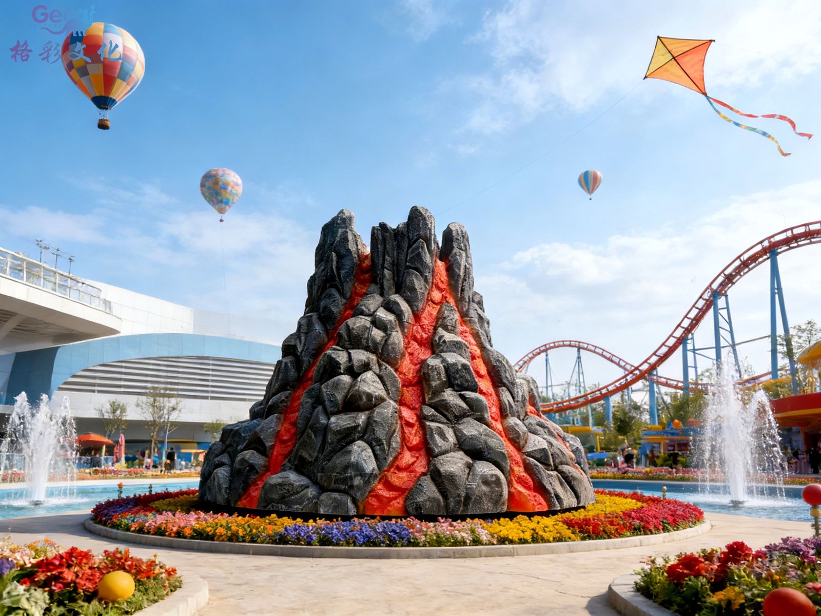 玻璃钢火山模型